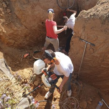 Installation des sondes dans le sol